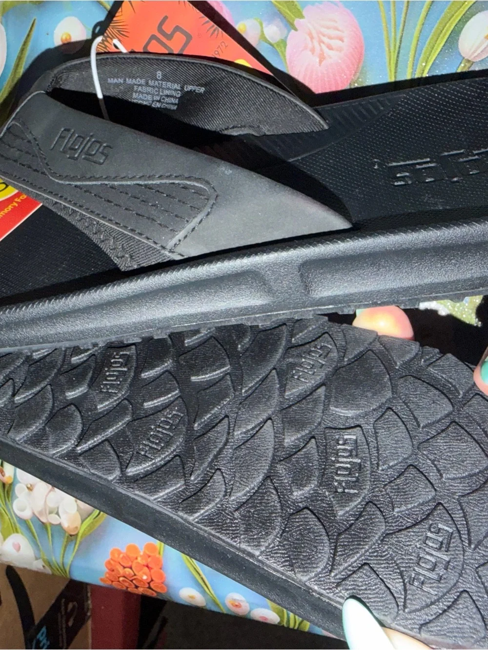 Flojos Black Men’s Flip-Flop Sandals